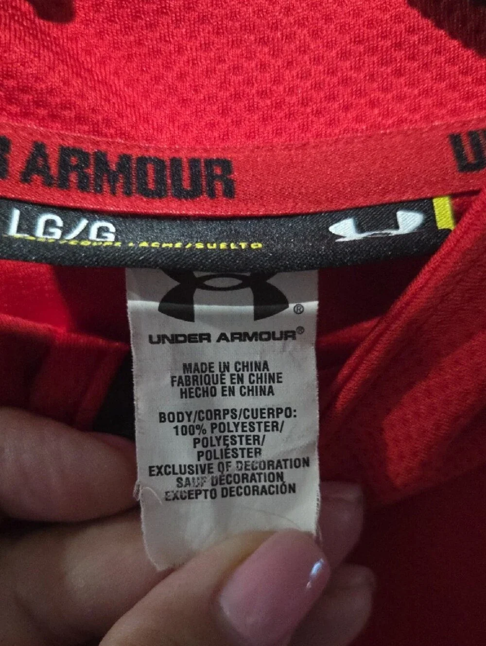 Under Armour Red Zip-Up Training Jacket with Black Accents